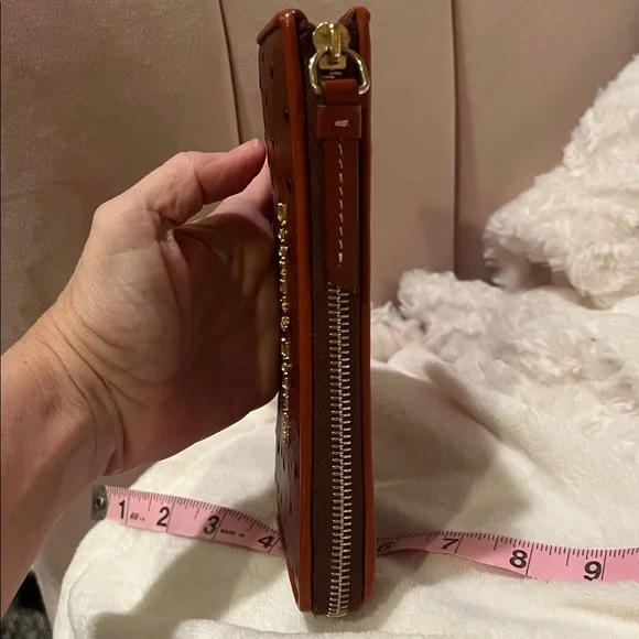 Dooney & Bourke Tan Ostrich-Embossed Wallet - Picture 7 of 7